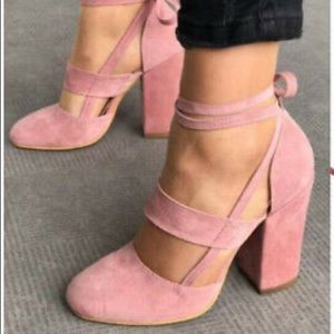 Pink high heels